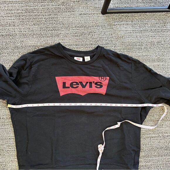 Levi's Sweatshirt Women's XXL Pullover black Long Sleeve Crew Neck - Picture 10 of 10